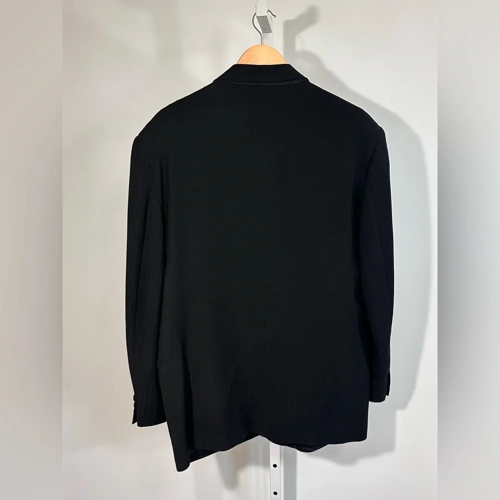 CHIAVARI Made in Italy Black Wool Blazer Classic Tailored 44R